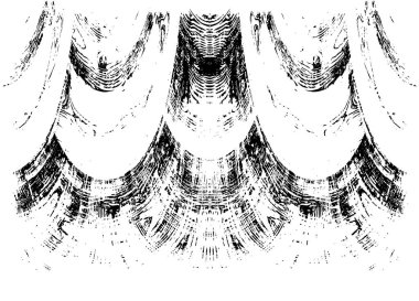 Grunge dikey olarak simetrik siyah beyaz doku. Tek renkli yıpranmış kaplama deseni. 