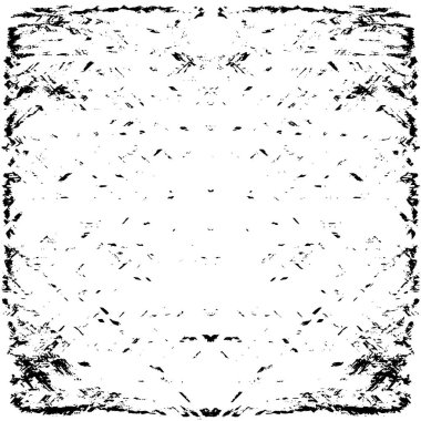 Çizik ve çatlaklarla dolu siyah beyaz bir arka plan. vektör dokusu. 