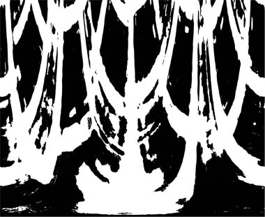 Çizik ve çatlaklarla dolu siyah beyaz bir arka plan. vektör dokusu. 