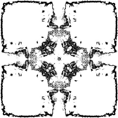 Çizik ve çatlaklarla dolu siyah beyaz bir arka plan. vektör dokusu. 