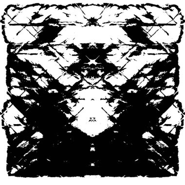 Çizik ve çatlaklarla dolu siyah beyaz bir arka plan. vektör dokusu. 