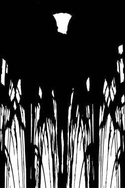 Çizik ve çatlaklarla dolu siyah beyaz bir arka plan. vektör dokusu. 