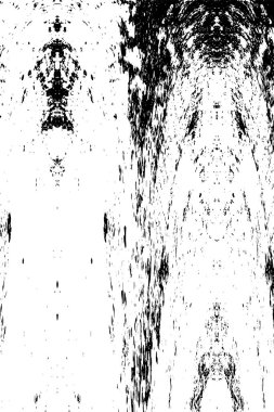 Çizik ve çatlaklarla dolu siyah beyaz bir arka plan. vektör dokusu. 