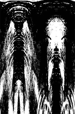 Çizik ve çatlaklarla dolu siyah beyaz bir arka plan. vektör dokusu. 