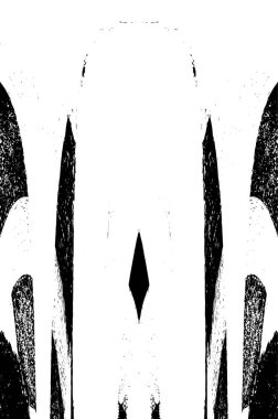 Grunge dikey olarak simetrik siyah beyaz doku. Tek renkli yıpranmış kaplama deseni. 