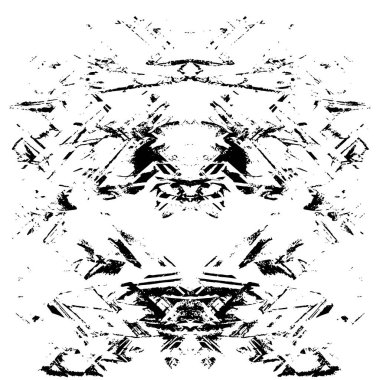 Çizik ve çatlaklarla dolu siyah beyaz bir arka plan. vektör dokusu. 