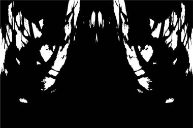 Çizik ve çatlaklarla dolu siyah beyaz bir arka plan. vektör dokusu. 