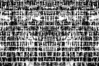 Çizik ve çatlaklarla dolu siyah beyaz bir arka plan. vektör dokusu. 