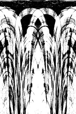 Çizik ve çatlaklarla dolu siyah beyaz bir arka plan. vektör dokusu. 