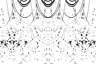 Çizik ve çatlaklarla dolu siyah beyaz bir arka plan. vektör dokusu. 