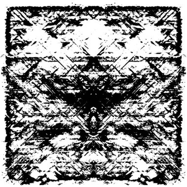 Çizik ve çatlaklarla dolu siyah beyaz bir arka plan. vektör dokusu. 