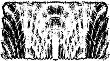 Çizik ve çatlaklarla dolu siyah beyaz bir arka plan. vektör dokusu. 