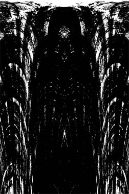 Çizik ve çatlaklarla dolu siyah beyaz bir arka plan. vektör dokusu. 