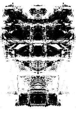 Çizik ve çatlaklarla dolu siyah beyaz bir arka plan. vektör dokusu. 