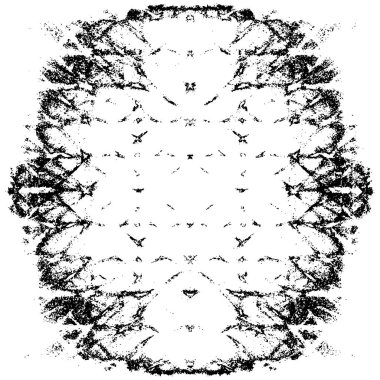 Çizik ve çatlaklarla dolu siyah beyaz bir arka plan. vektör dokusu. 