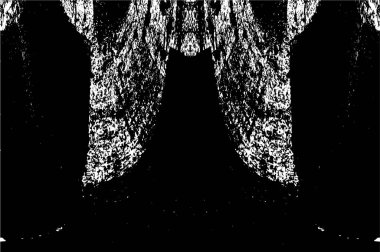 Çizik ve çatlaklarla dolu siyah beyaz bir arka plan. vektör dokusu. 