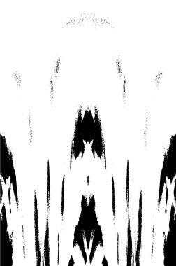 Grunge dikey olarak simetrik siyah beyaz doku. Tek renkli yıpranmış kaplama deseni. 