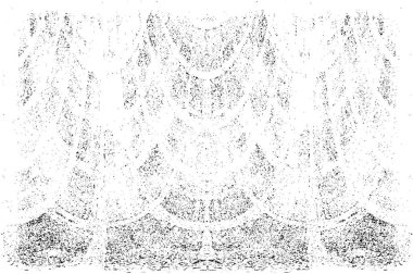 Grunge dikey olarak simetrik siyah beyaz doku. Tek renkli yıpranmış kaplama deseni. 