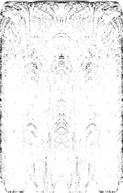 Grunge dikey olarak simetrik siyah beyaz doku. Tek renkli yıpranmış kaplama deseni. 