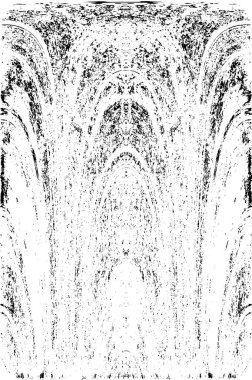 Grunge dikey olarak simetrik siyah beyaz doku. Tek renkli yıpranmış kaplama deseni. 