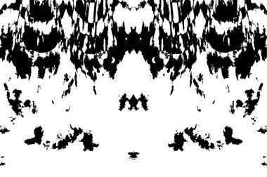 Grunge dikey olarak simetrik siyah beyaz doku. Tek renkli yıpranmış kaplama deseni. 