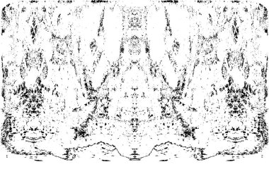 Grunge dikey olarak simetrik siyah beyaz doku. Tek renkli yıpranmış kaplama deseni. 