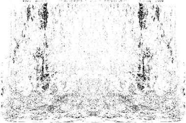 Grunge dikey olarak simetrik siyah beyaz doku. Tek renkli yıpranmış kaplama deseni. 