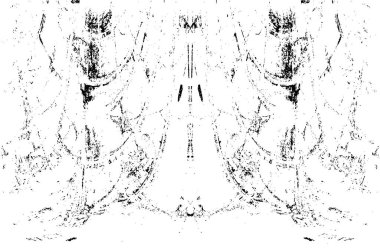 Grunge dikey olarak simetrik siyah beyaz doku. Tek renkli yıpranmış kaplama deseni. 