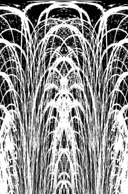 Grunge dikey olarak simetrik siyah beyaz doku. Tek renkli yıpranmış kaplama deseni. 