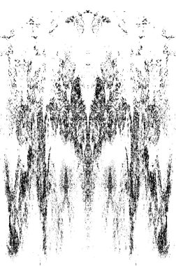 Grunge dikey olarak simetrik siyah beyaz doku. Tek renkli yıpranmış kaplama deseni. 