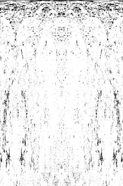 Grunge dikey olarak simetrik siyah beyaz doku. Tek renkli yıpranmış kaplama deseni. 