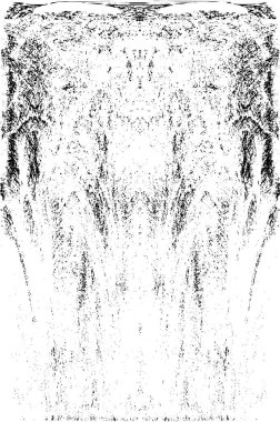 Grunge dikey olarak simetrik siyah beyaz doku. Tek renkli yıpranmış kaplama deseni. 