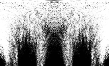 Grunge dikey olarak simetrik siyah beyaz doku. Tek renkli yıpranmış kaplama deseni. 