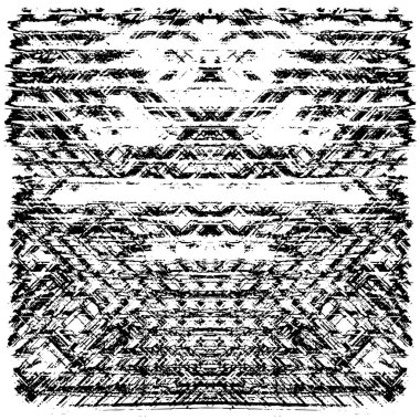 Çizik ve çatlaklarla dolu siyah beyaz bir arka plan. vektör dokusu. 