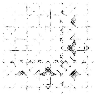 Çizik ve çatlaklarla dolu siyah beyaz bir arka plan. vektör dokusu. 