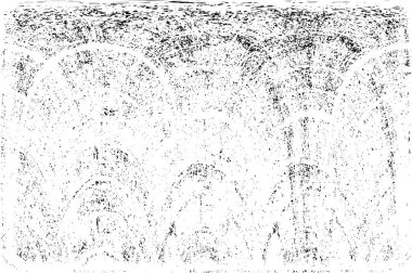 Çizik ve çatlaklarla dolu siyah beyaz bir arka plan. vektör dokusu. 