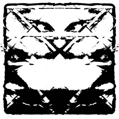 Çizik ve çatlaklarla dolu siyah beyaz bir arka plan. vektör dokusu. 