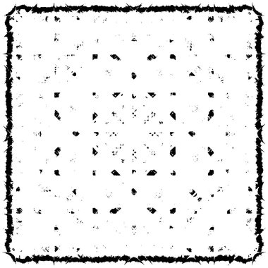 Çizik ve çatlaklarla dolu siyah beyaz bir arka plan. vektör dokusu. 