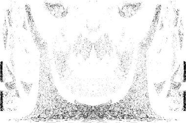 Grunge dikey olarak simetrik siyah beyaz doku. Tek renkli yıpranmış kaplama deseni. 