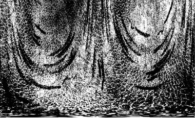 Grunge soyut siyah beyaz vektör arkaplanı. Tek renkli vintage yüzey 