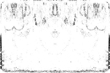 Grunge dikey olarak simetrik siyah beyaz doku. Tek renkli yıpranmış kaplama deseni. 