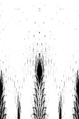 Grunge dikey olarak simetrik siyah beyaz doku. Tek renkli yıpranmış kaplama deseni. 
