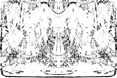 Grunge dikey olarak simetrik siyah beyaz doku. Tek renkli yıpranmış kaplama deseni. 