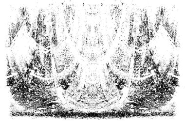 Grunge dikey olarak simetrik siyah beyaz doku. Tek renkli yıpranmış kaplama deseni. 