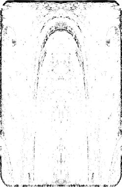 Grunge dikey olarak simetrik siyah beyaz doku. Tek renkli yıpranmış kaplama deseni. 