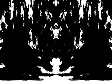 Grunge dikey olarak simetrik siyah beyaz doku. Tek renkli yıpranmış kaplama deseni. 