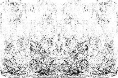 Grunge dikey olarak simetrik siyah beyaz doku. Tek renkli yıpranmış kaplama deseni. 