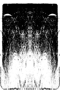 Grunge dikey olarak simetrik siyah beyaz doku. Tek renkli yıpranmış kaplama deseni. 