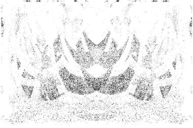 Grunge dikey olarak simetrik siyah beyaz doku. Tek renkli yıpranmış kaplama deseni. 