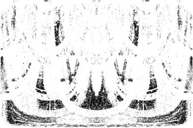 Grunge dikey olarak simetrik siyah beyaz doku. Tek renkli yıpranmış kaplama deseni. 